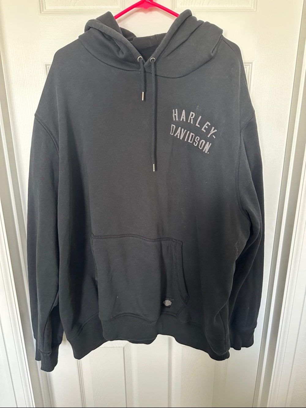 Harley-Davidson Men's Black Crewneck Hoodie with Chest Logo